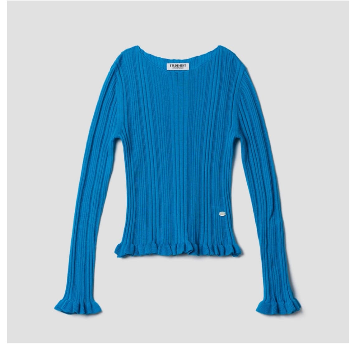 튜드먼트 boatneck rib knit 틸블루 상품이미지1