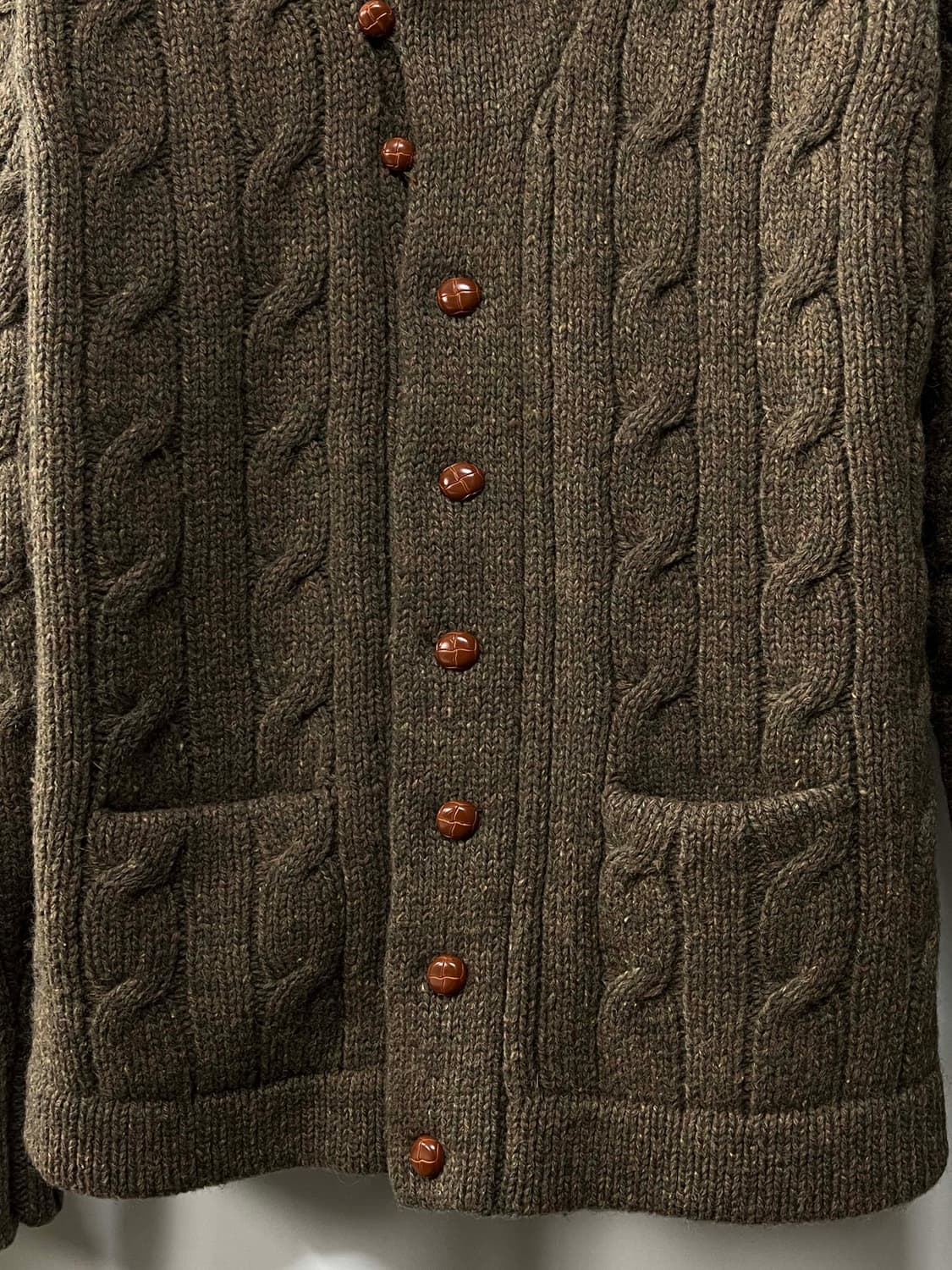 폴로 랄프로렌 브라운 도네갈 퓨어버진울 피셔맨 울 가디건 자켓 상품이미지5