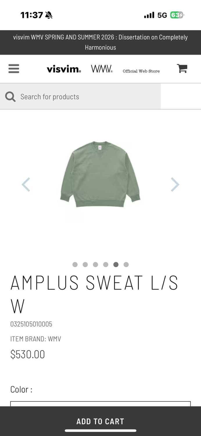 visvim Amplus Sweat LS Pullover 상품이미지2