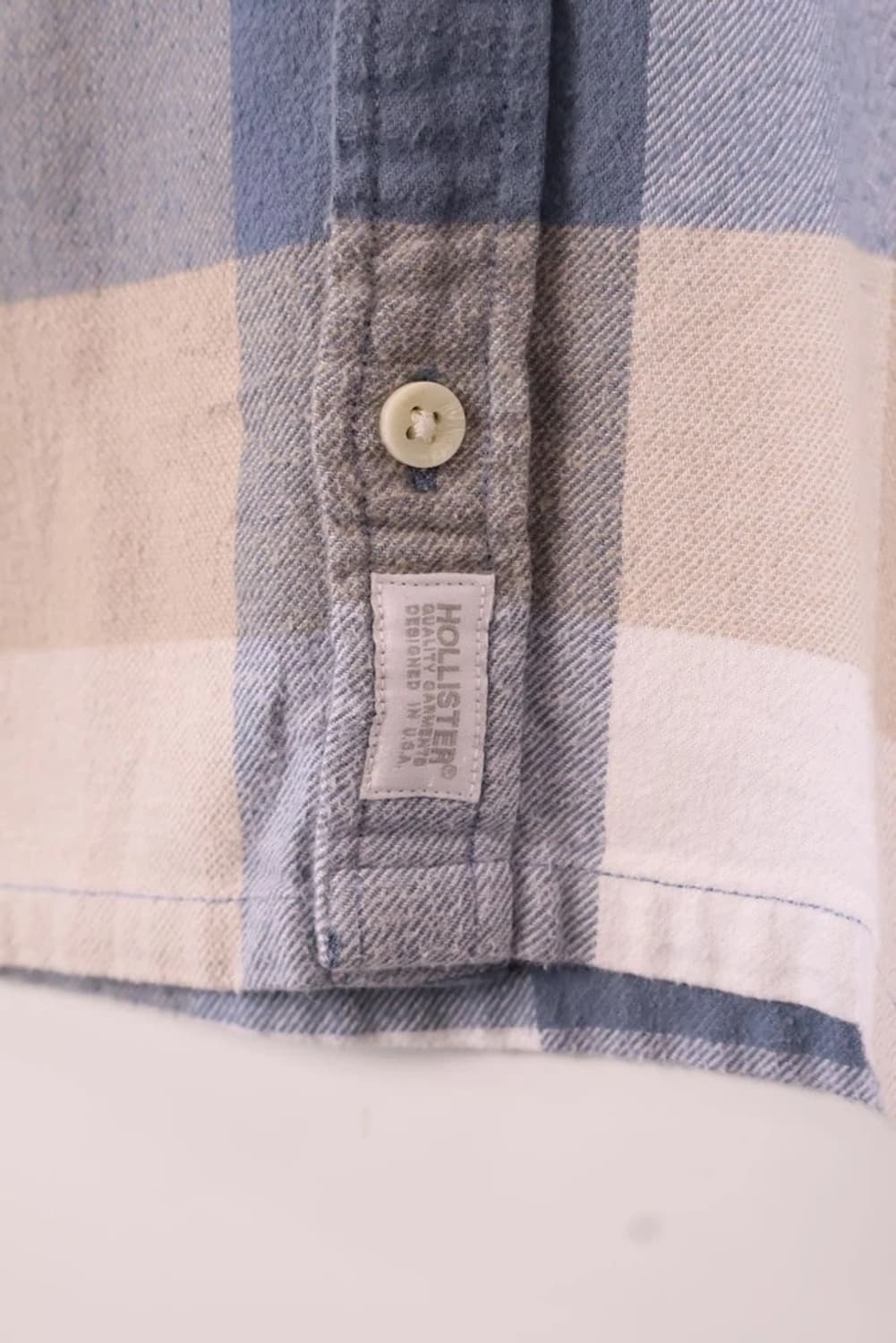 Hollister Plaid Shirt Blue Beige Shirt 상품이미지5