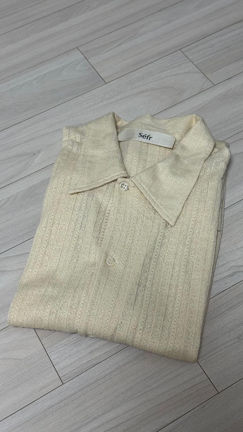[3] 세퍼 Sefr 리플리 니트 가디건 셔츠 아이보리 상품이미지3