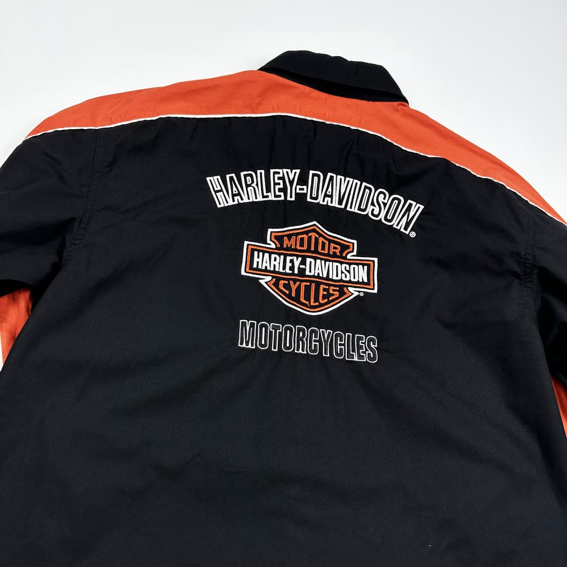 할리데이비슨 아카이브 빅로고 셔츠 블랙 오렌지 S 상품이미지3