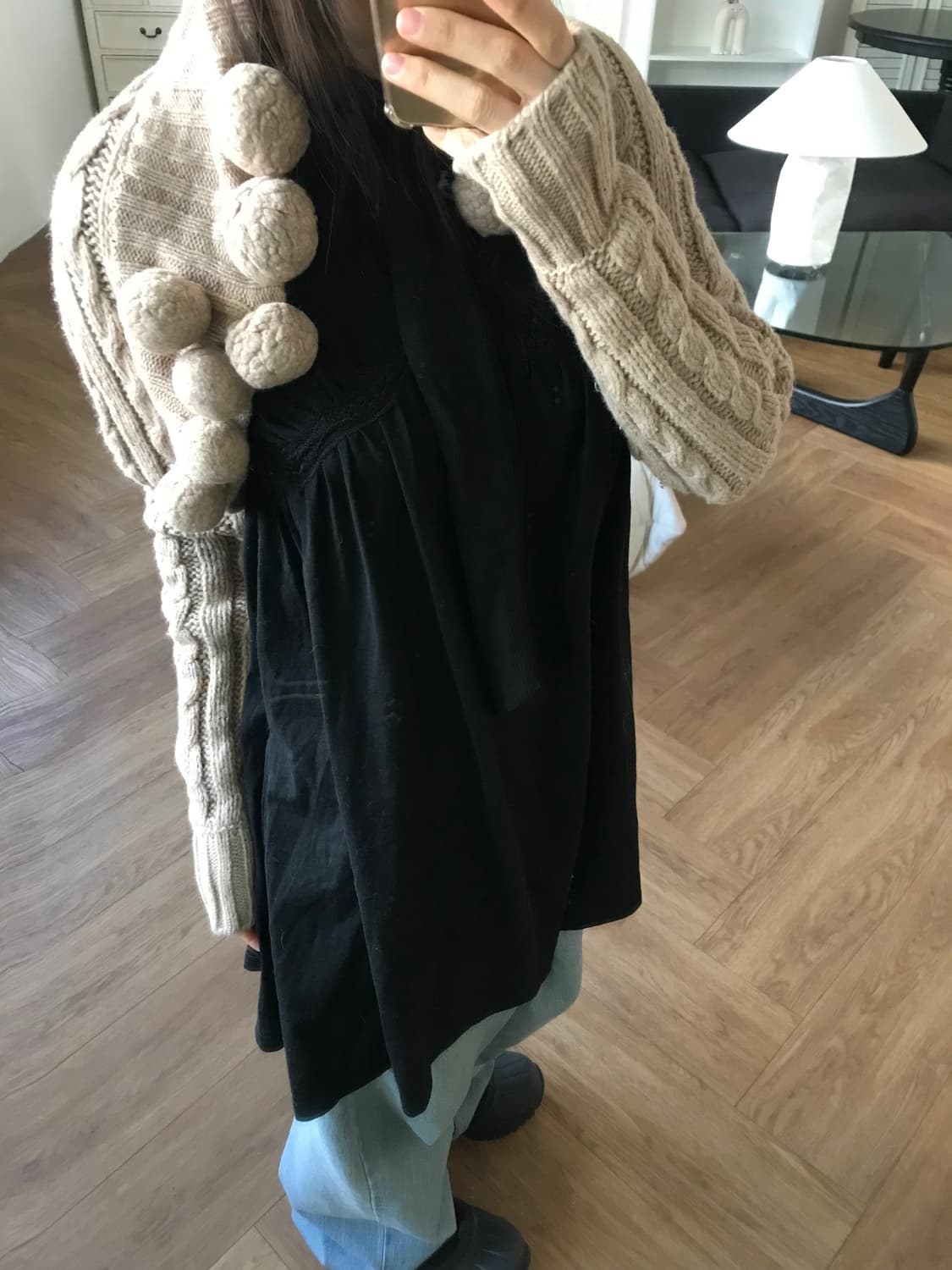 vintage pom-pom knit bolero 상품이미지2