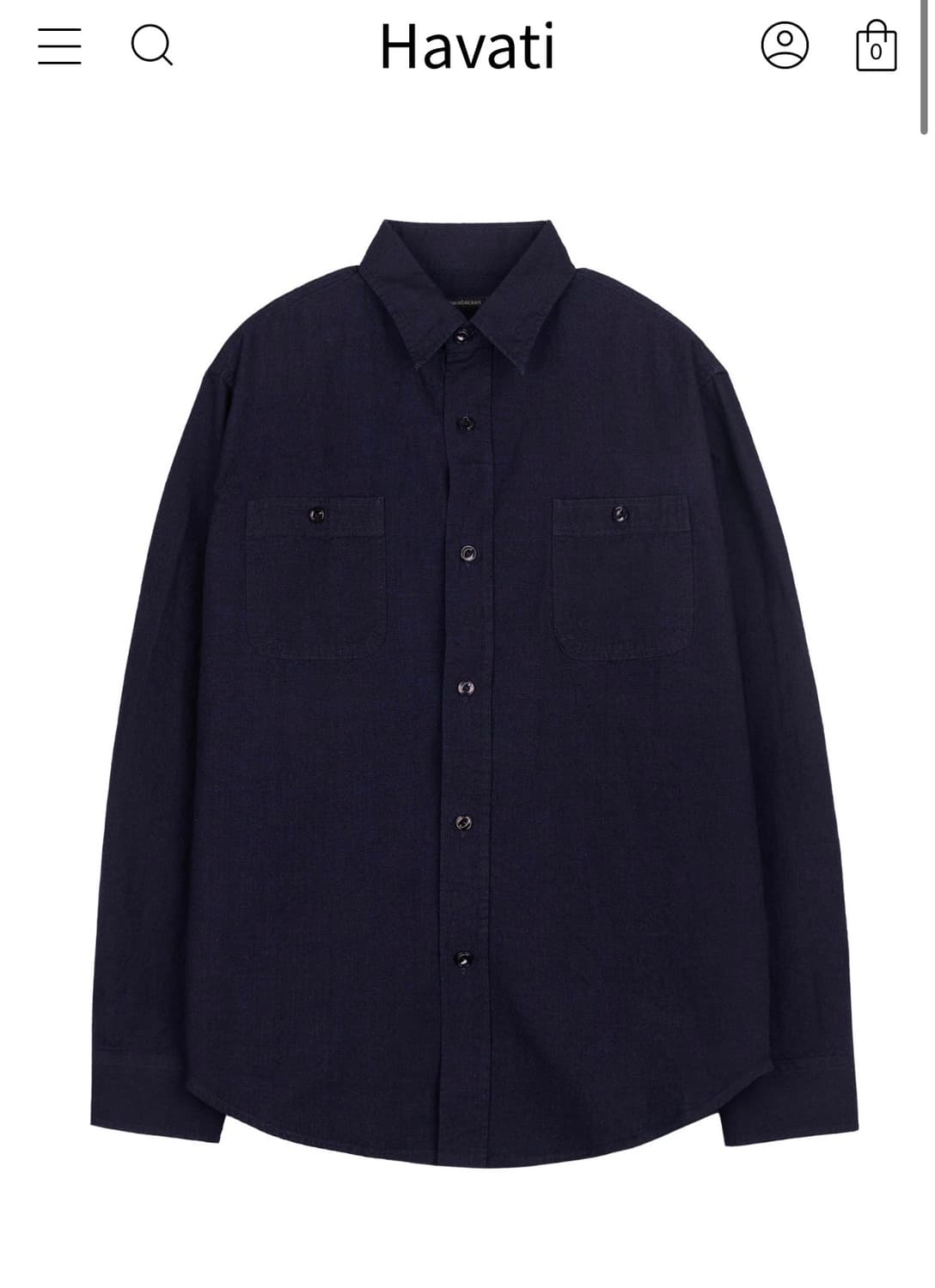 hausbacken 하우스바켄 셔츠 네이비 인디고  상품이미지1