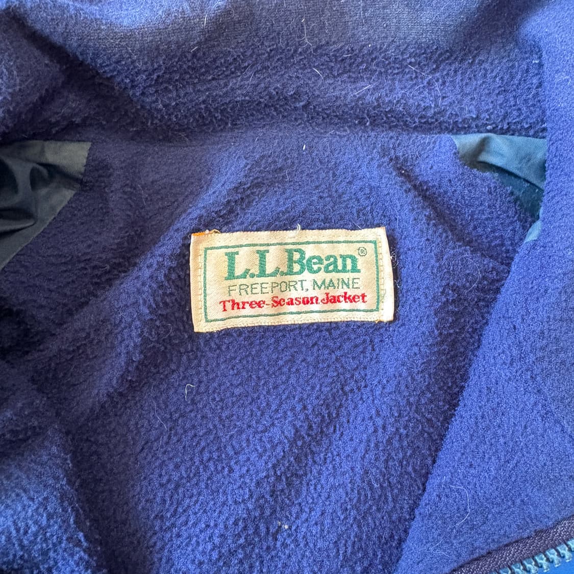 90s L.L.bean blue 90년대 엘엘빈 쓰리 시즌 블루 웜업 자 상품이미지9