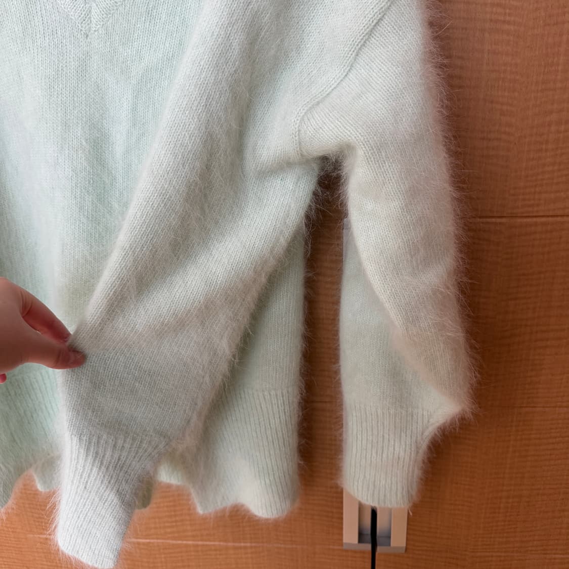 F 오버핏 민트 앙고라니트 상품이미지3