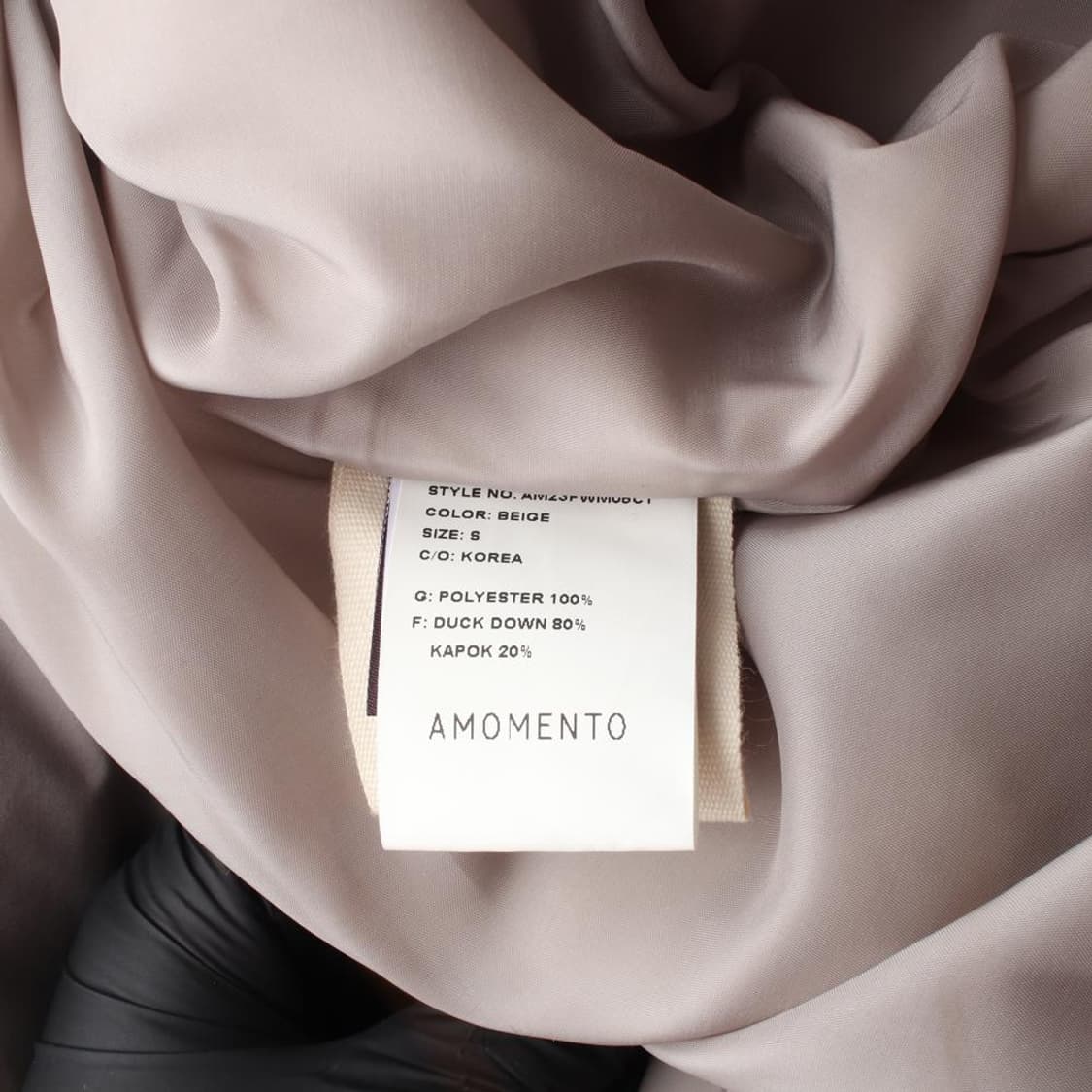 [S]아모멘토 덕다운 베이지 패딩 다운 푸퍼 롱코트
 상품이미지8