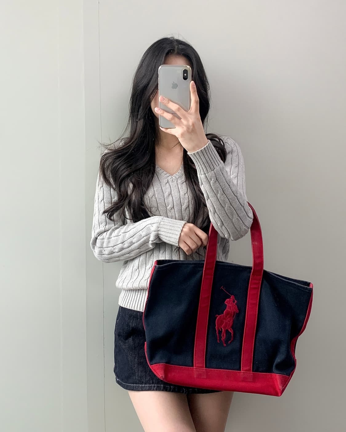 폴로 빅포니 캔버스 토트백 상품이미지2