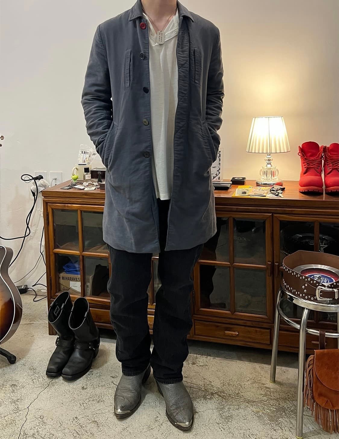 존 언더커버 코트 (시드 비셔스, 톰 요크 느낌) 상품이미지3