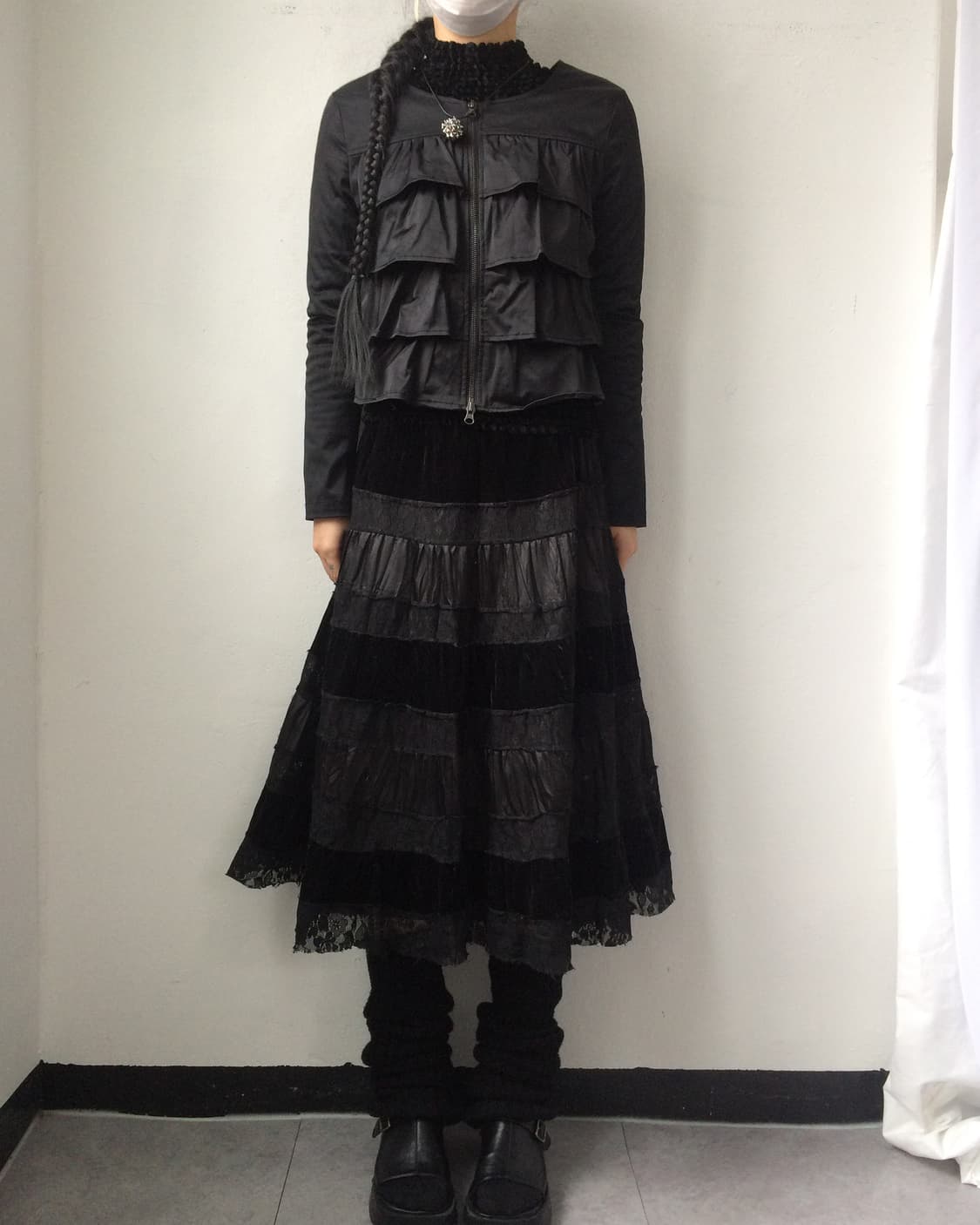 Frill layer glossy jacket 상품이미지5