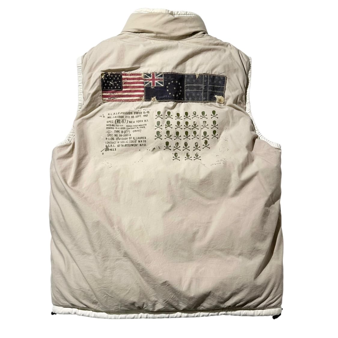 폴로 진스 컴퍼니 랄프로렌 리버시블 성조기 패치 덕다운 패딩 베스트 상품이미지3