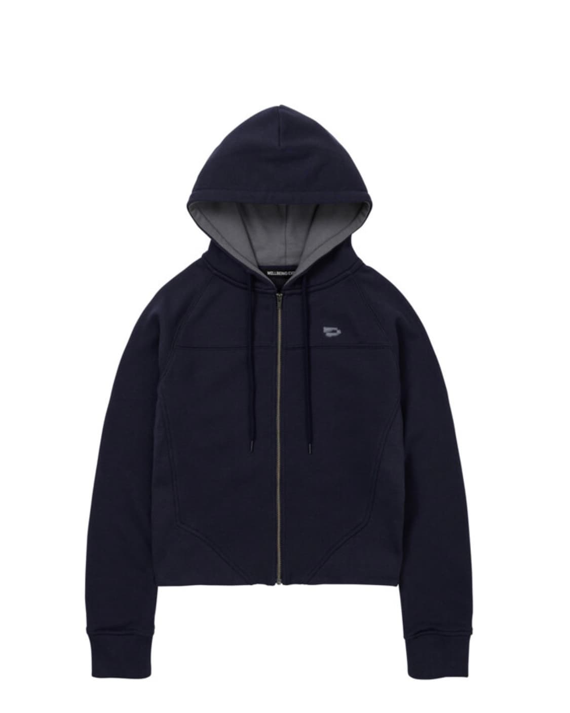 웰빙익스프레스 핏티드 크롭 집업 네이비 상품이미지1