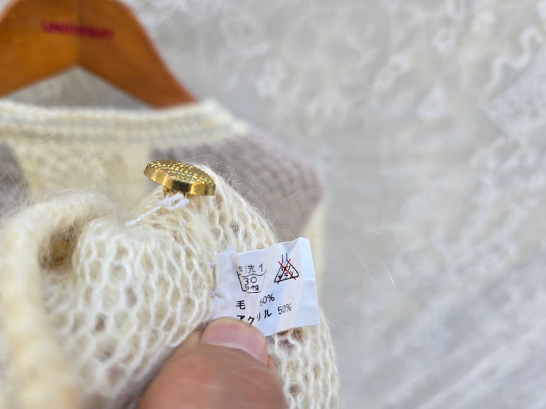 빈티지 모헤어 니트 가디건 상품이미지7