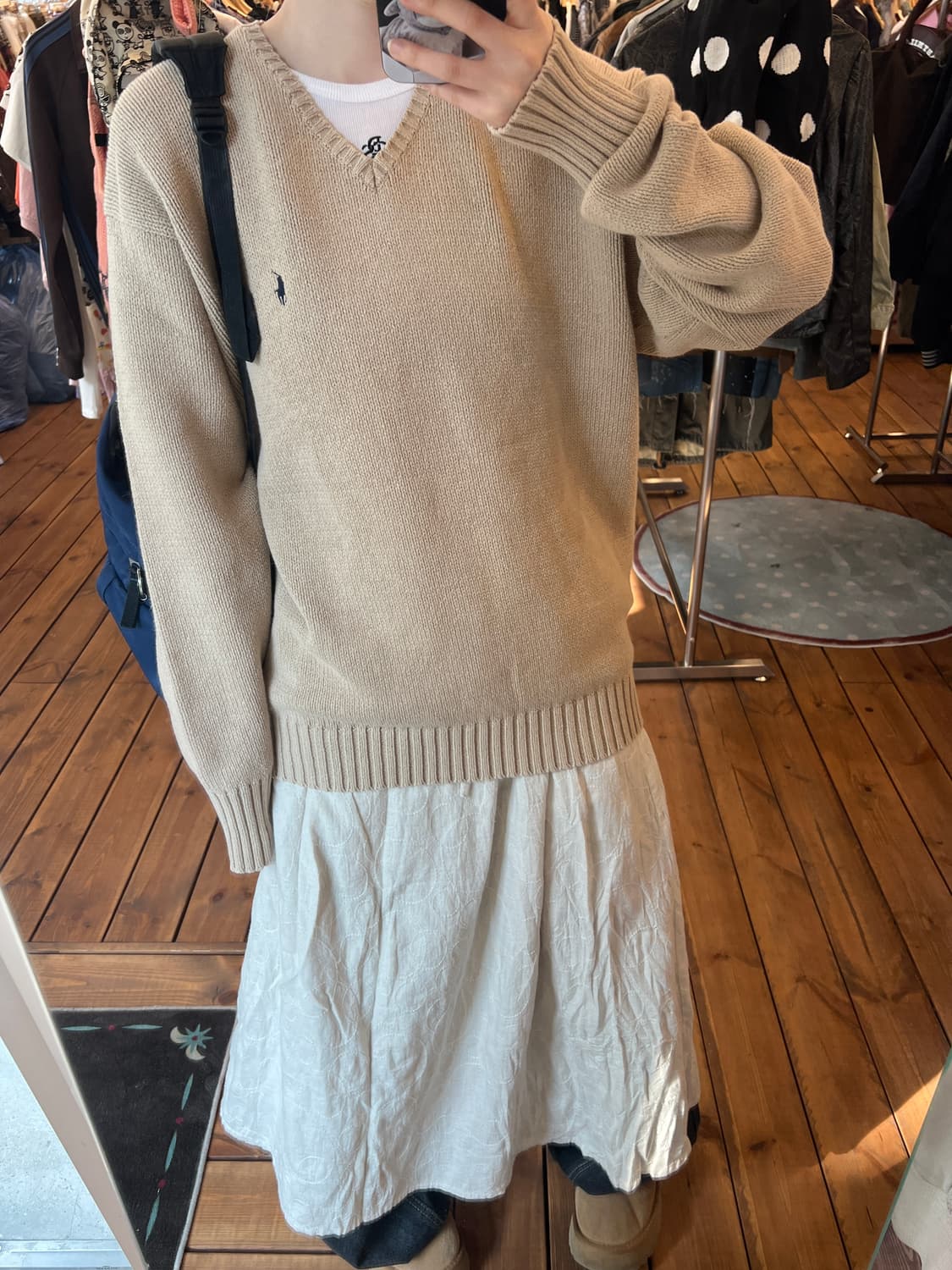 폴로 베이지 니트  상품이미지5