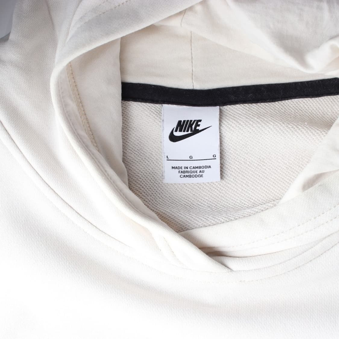 나이키 크림 스몰 로고 후드티 L 상품이미지5