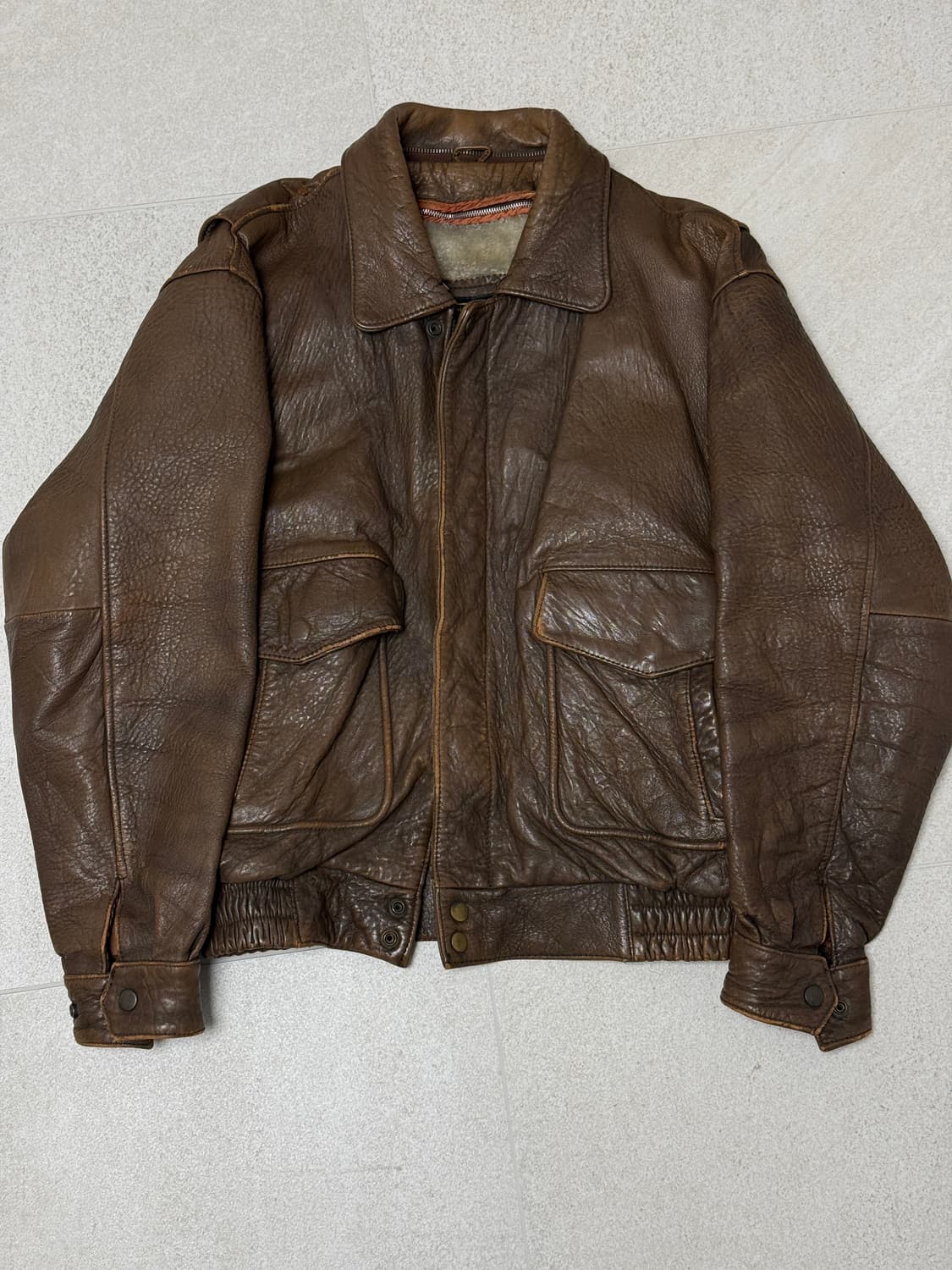 빈티지 양가죽 봄버자켓 M (실사있음) 상품이미지8