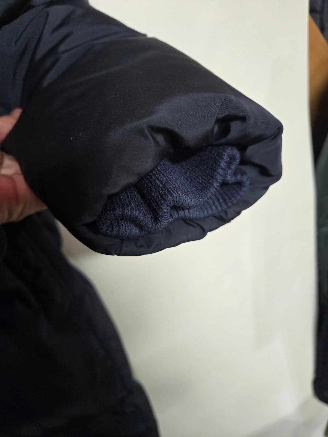 LINE  딥네이비 롱 패딩 폭스퍼 후드55 상품이미지5