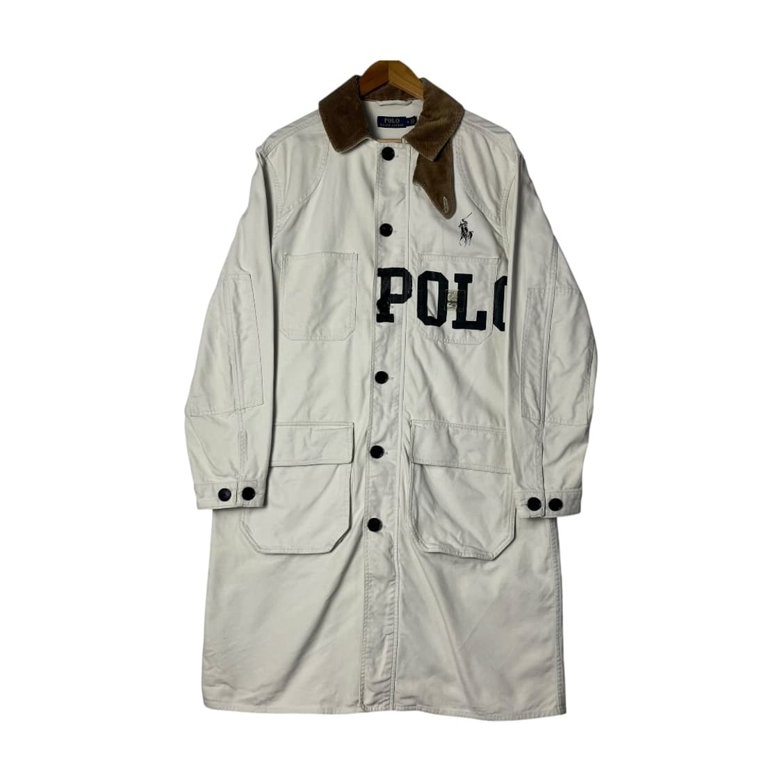 [POLO] 폴로랄프로렌 레터링 코듀로이 카라 코튼 맥코트 상품이미지1