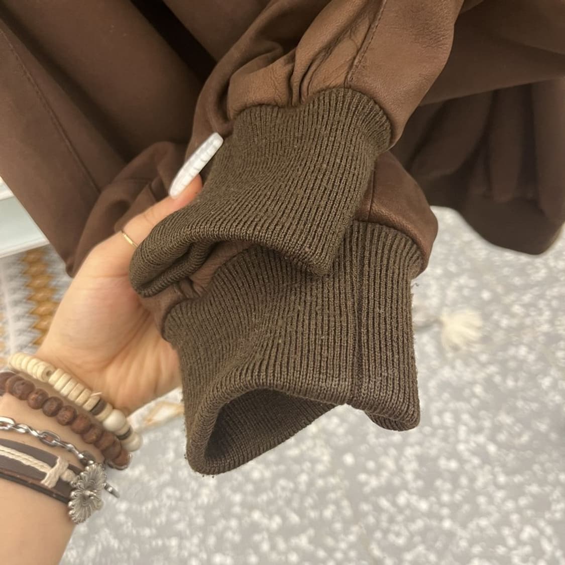 라코스테 빈티지 컨트리 시크 딥브라운 양가죽 자켓 100 C10850 상품이미지7