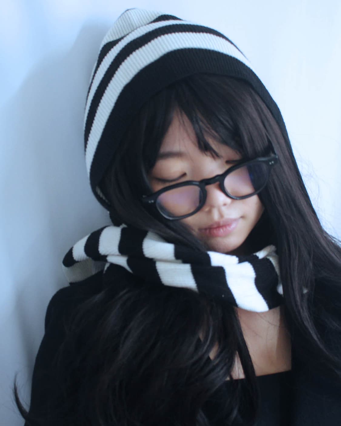 Attachable stripe hood shirring jacket 상품이미지7