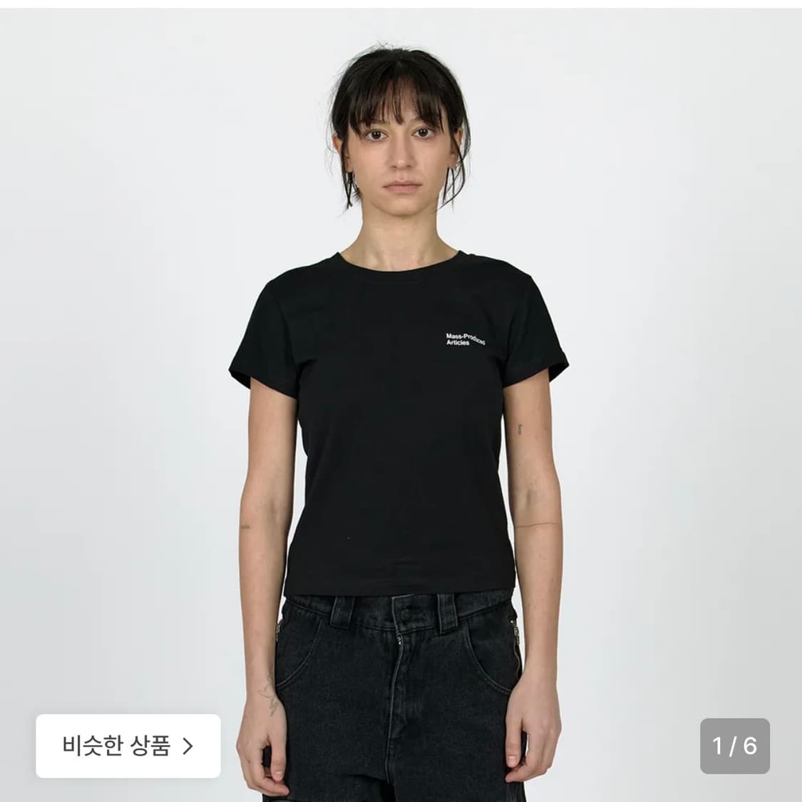 플라스틱 프로덕트 MPa T-SHIRT WOMEN BLACK 우먼 반팔 상품이미지1