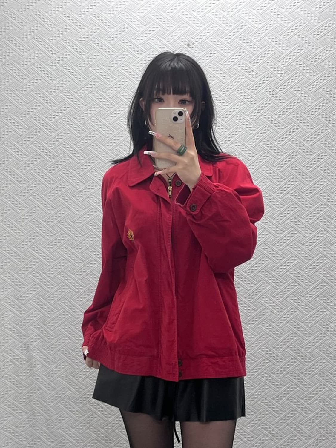 버버리 레트로 빈티지 월계수 자수패치 블루종 자켓 S C11131 상품이미지2
