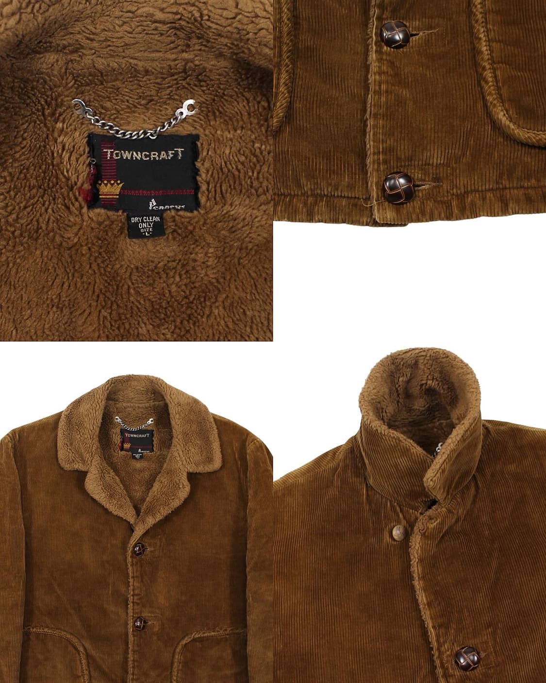 1960s USA 타운크래프트 코듀로이 보아 자켓 빈티지 미국제 상품이미지4