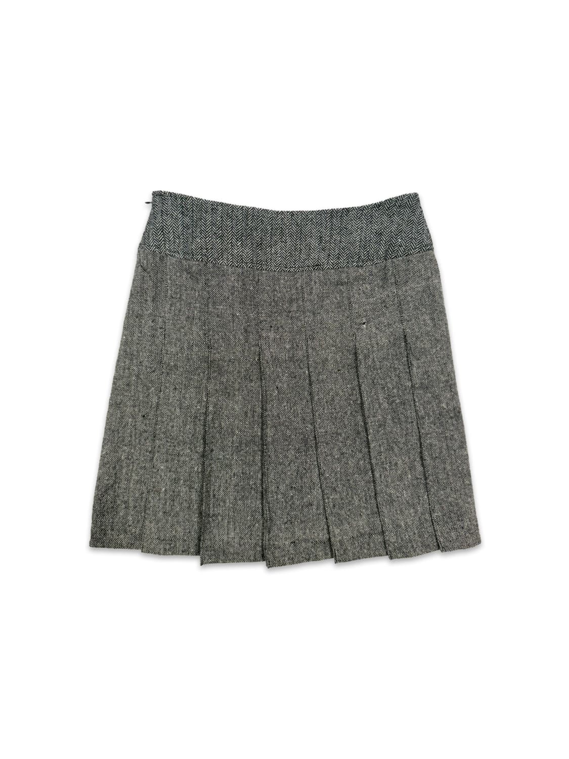 빈티지 그레이 버클 플리츠 미니 스커트 상품이미지4