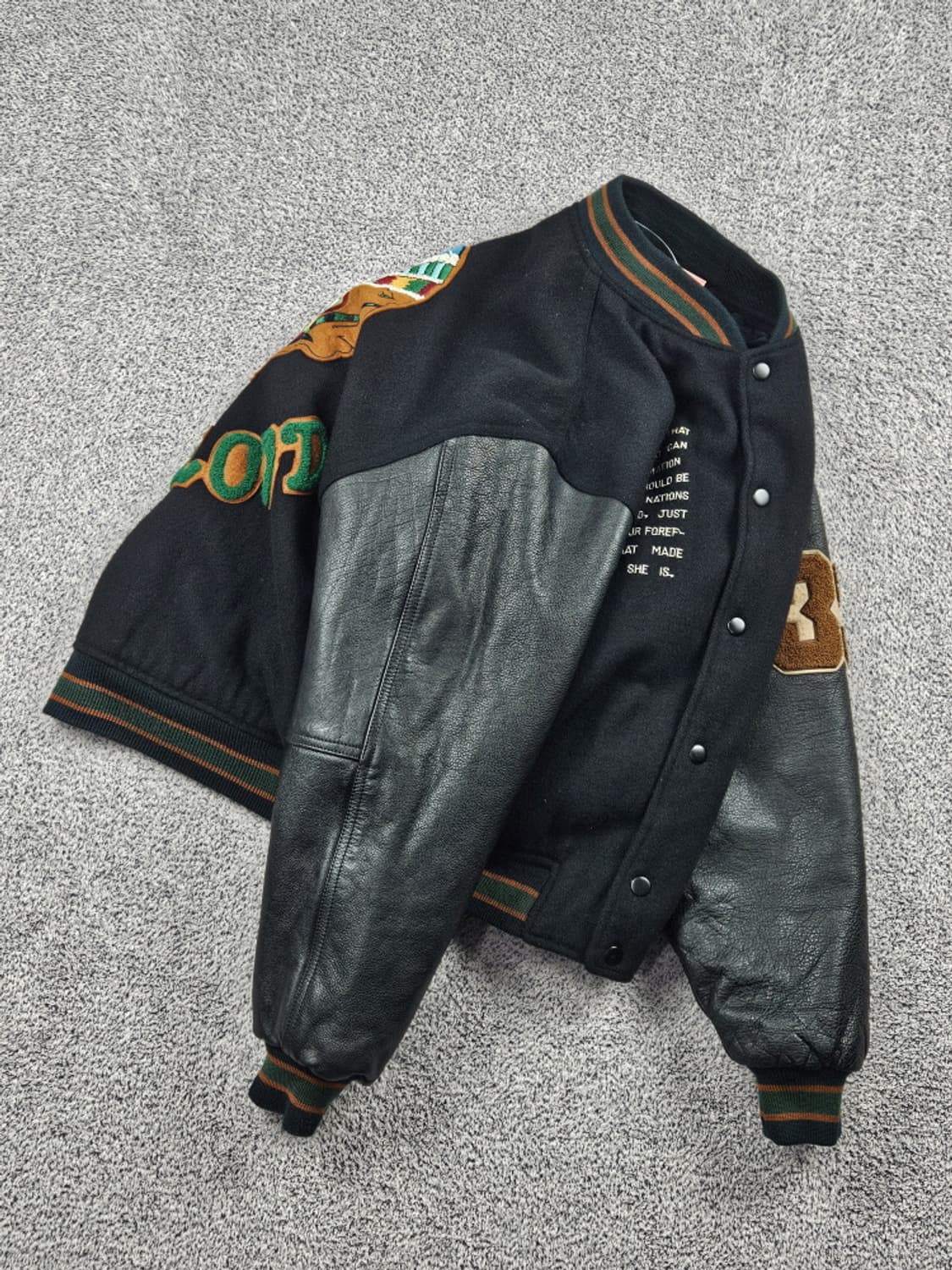 네오 블러드 레더 울 인디언 아즈텍 바시티 자켓 ( F ) / 10105 상품이미지5