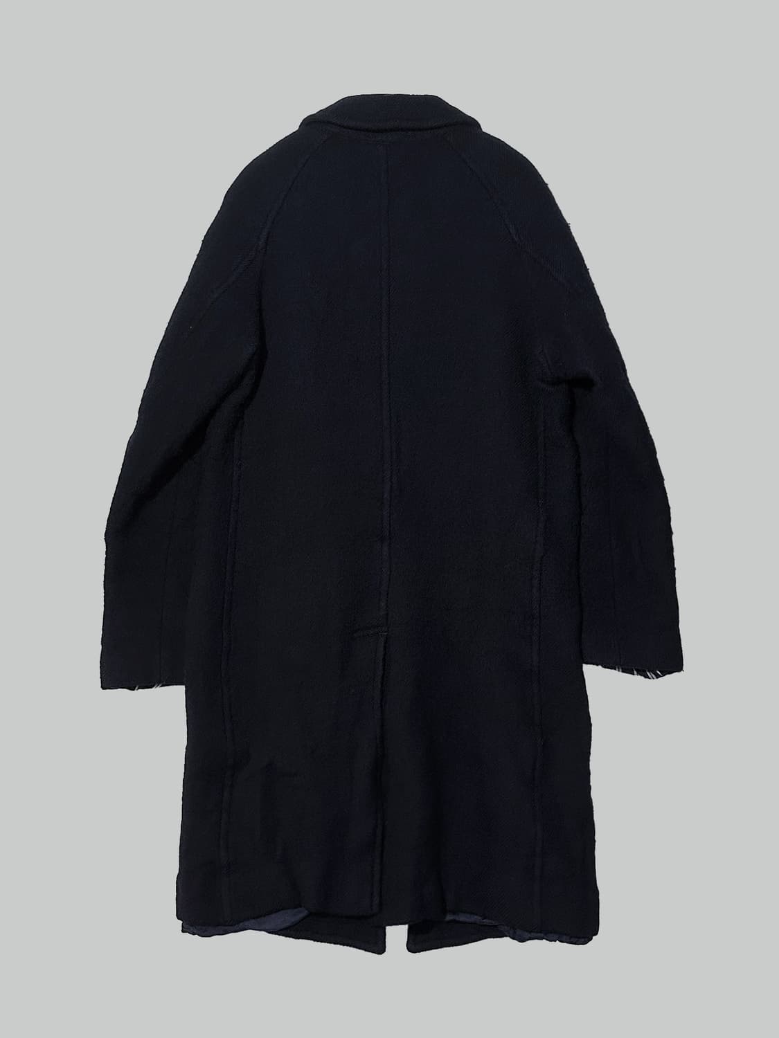 꼼데가르송 옴므 축융 울 발마칸 코트 다크 네이비 상품이미지3