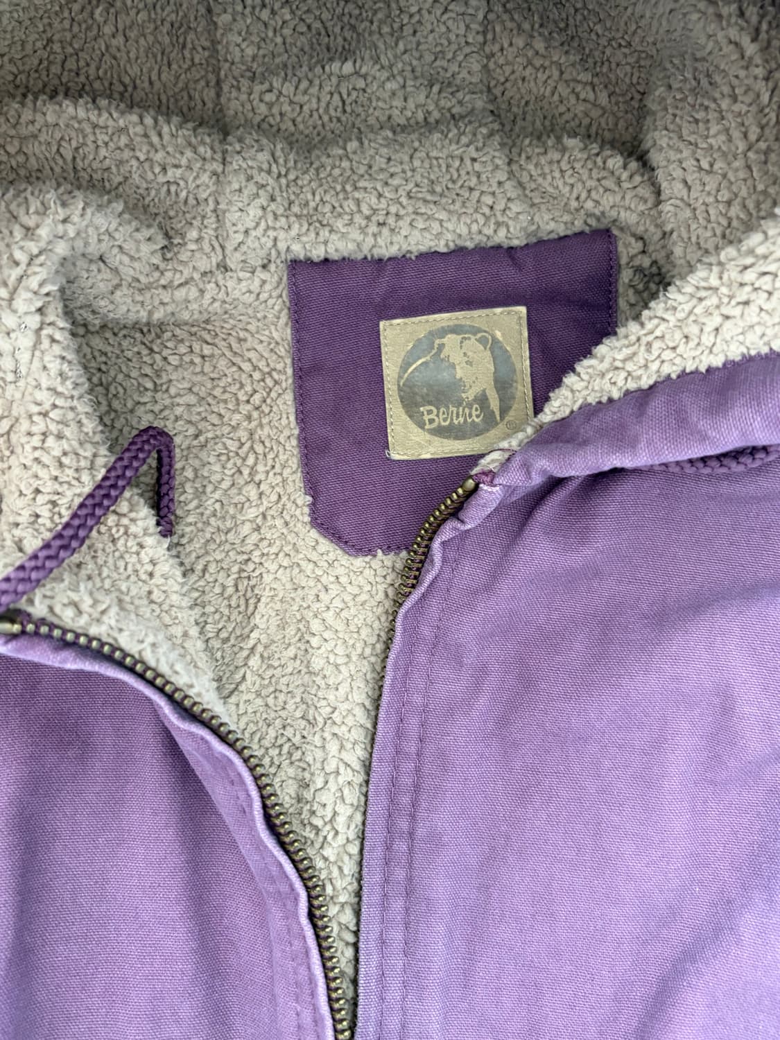 베르네 퍼플 면 후드 야상 점퍼 미국 빈티지 워크자켓 상품이미지4