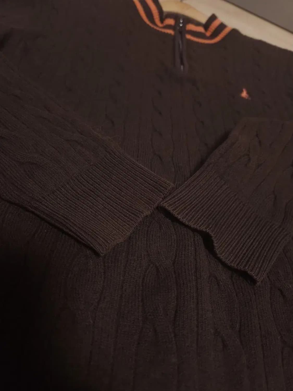 빈폴 하프집업 꽈베기 니트, XL 상품이미지5