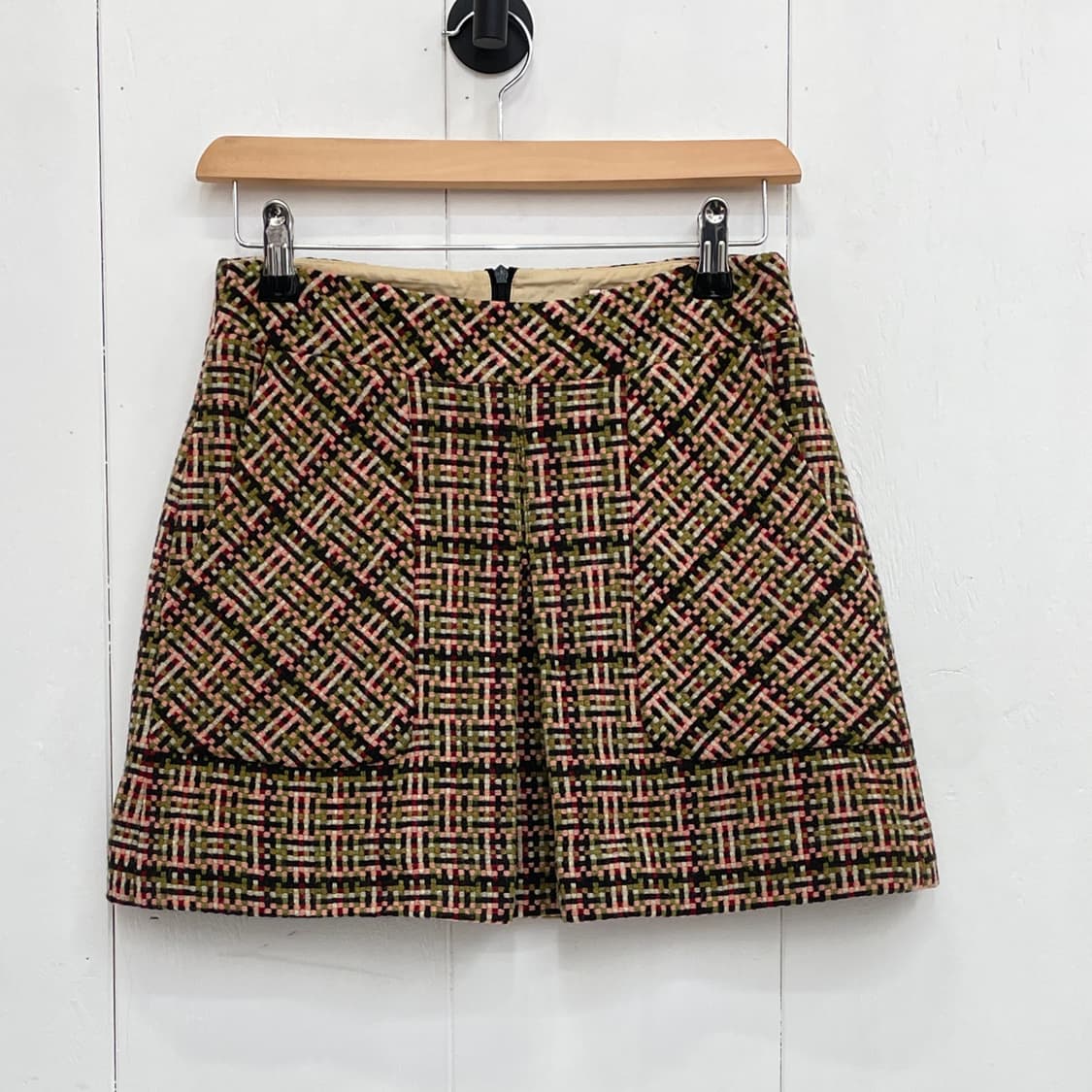 씨바이끌로에 울 체크 마이크로 미니 스커트 상품이미지2