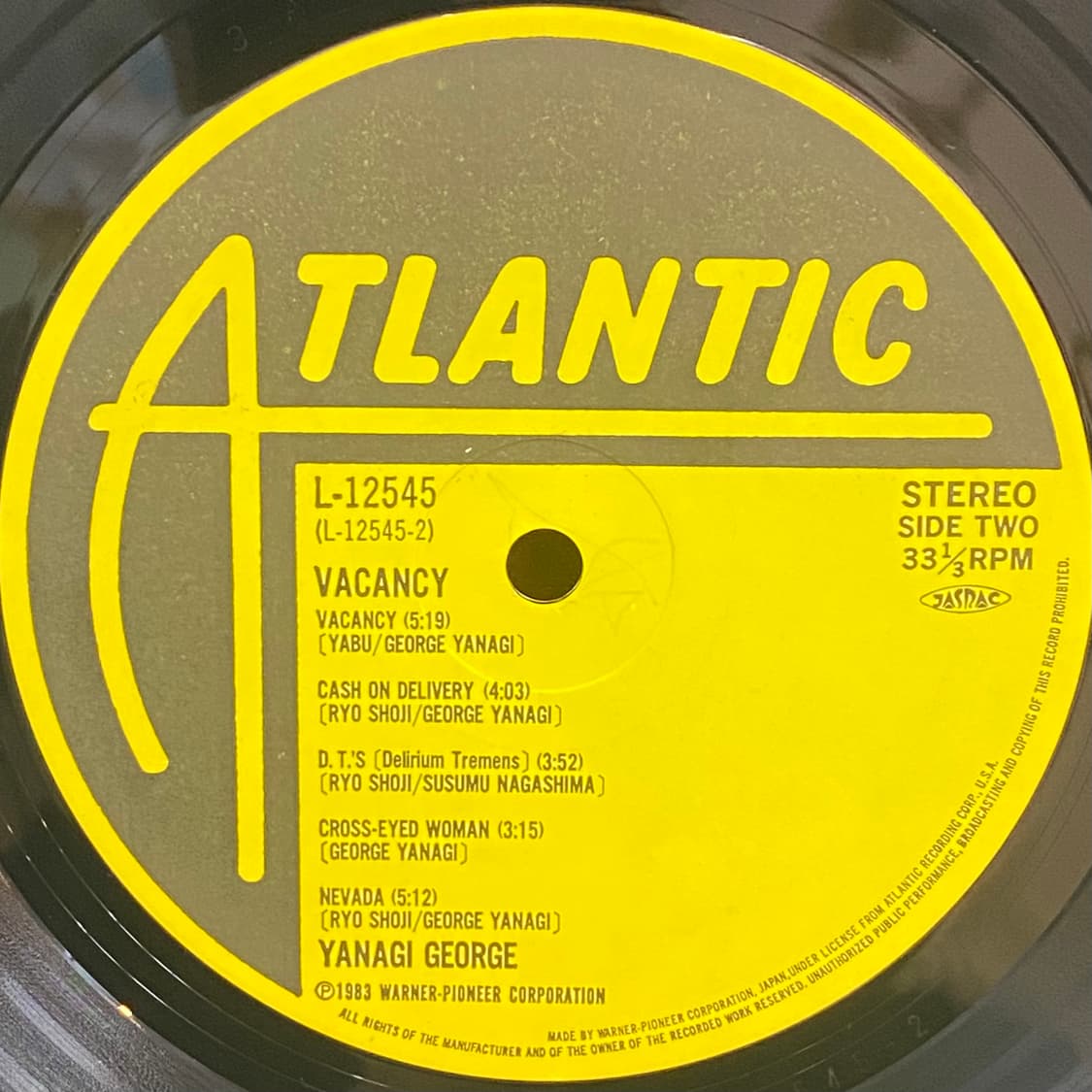 (LP) George Yanagi -Vacancy 상품이미지5