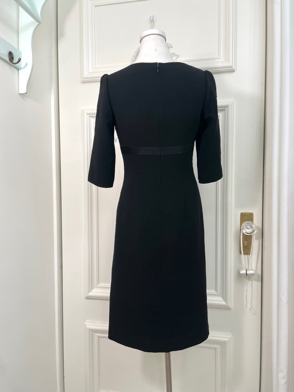 black bow point shirring square-neck opc 상품이미지3