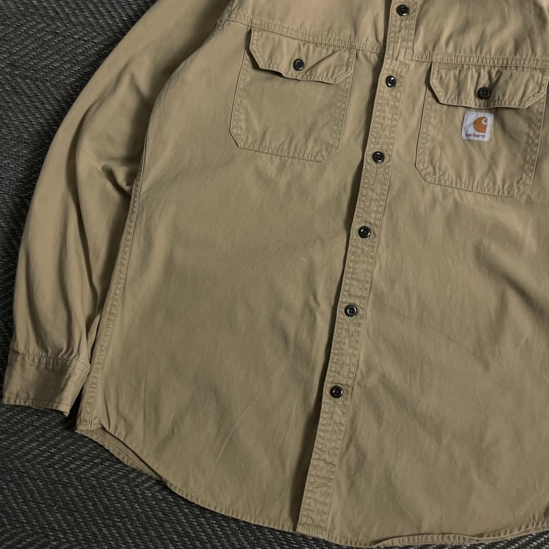 칼하트 포켓 패치 로고 박시핏 워크 셔츠y 3777 상품이미지4
