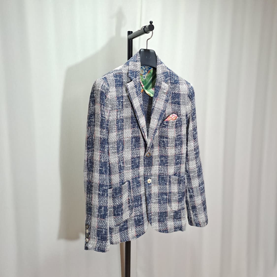 (택포) BOB 이태리정품 핸드메이드 보카시 체크블레이져 L B742 상품이미지2