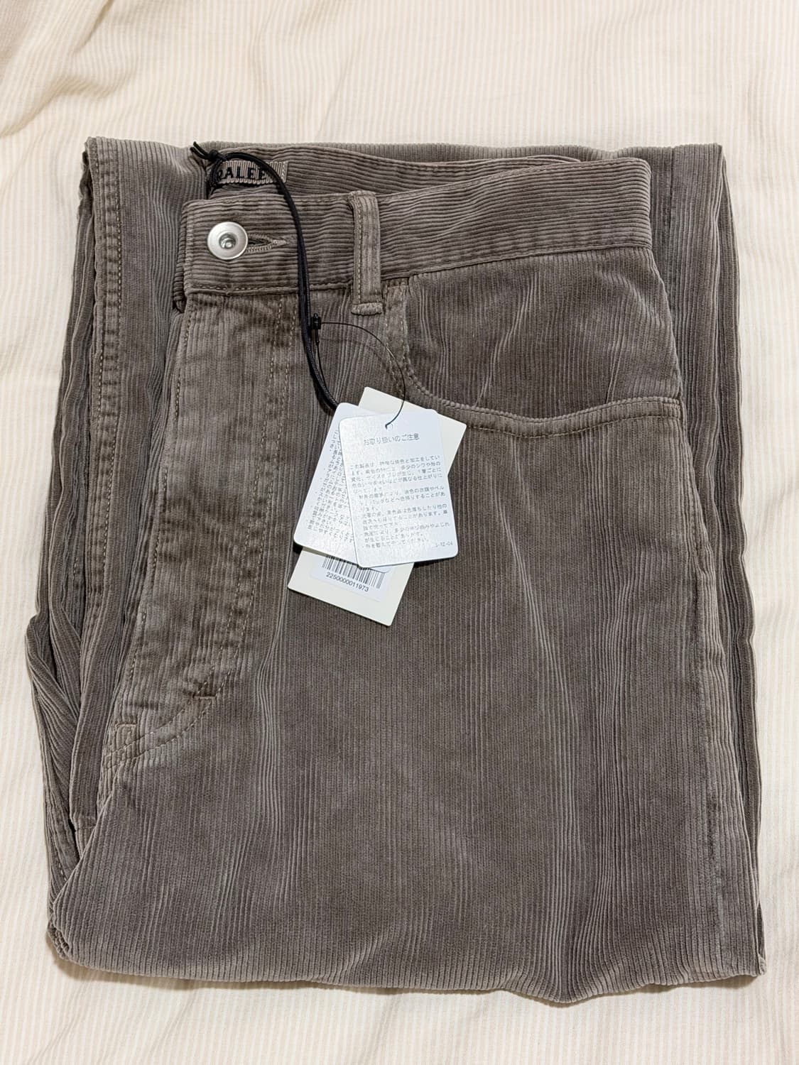 오라리 코듀로이 PIGMENT DYED FINX CORDUROY WIDE 상품이미지4