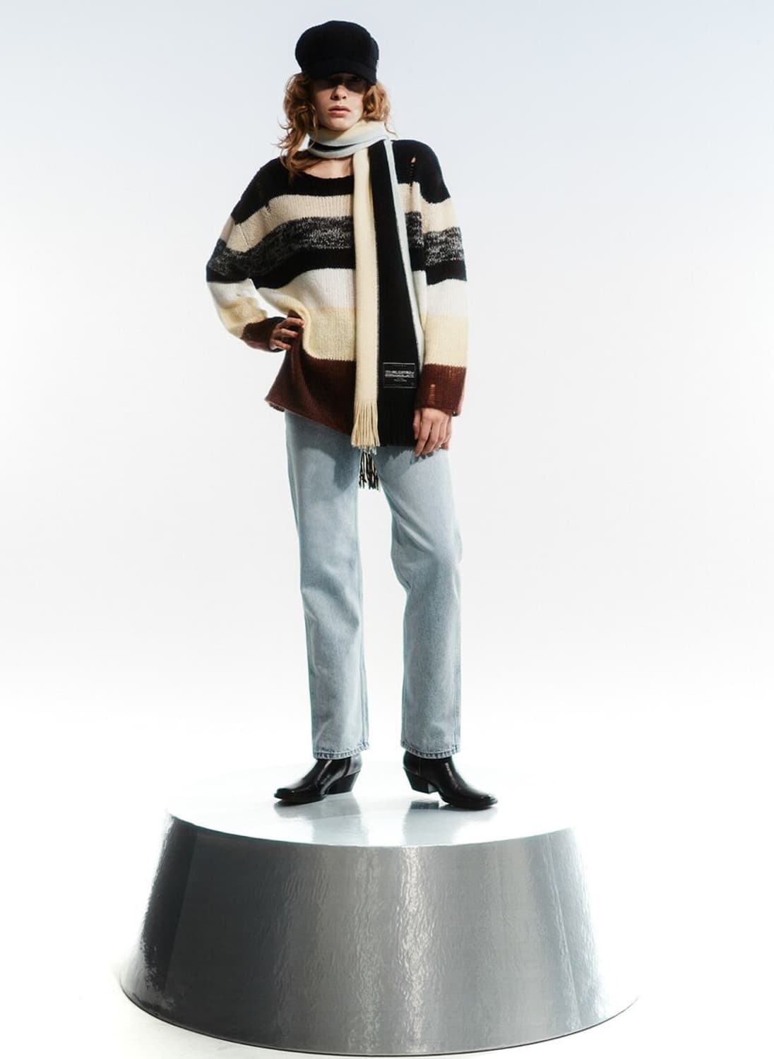 Openyy 프린지 스트라이프 머플러 상품이미지10