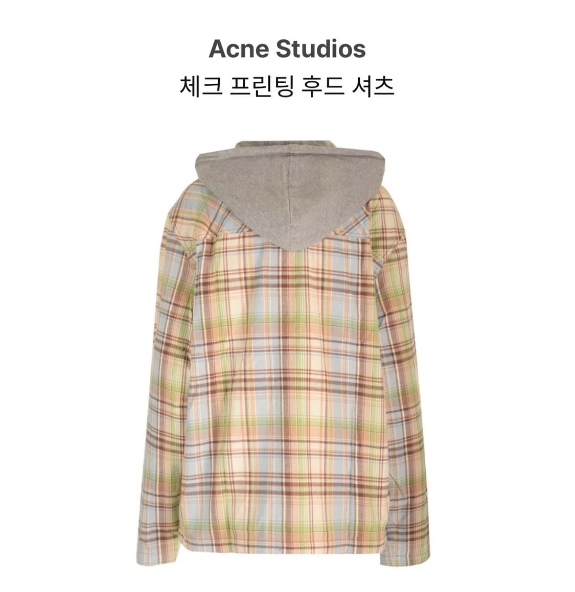 Acne Studios 체크 프린팅 후드 셔츠 상품이미지2