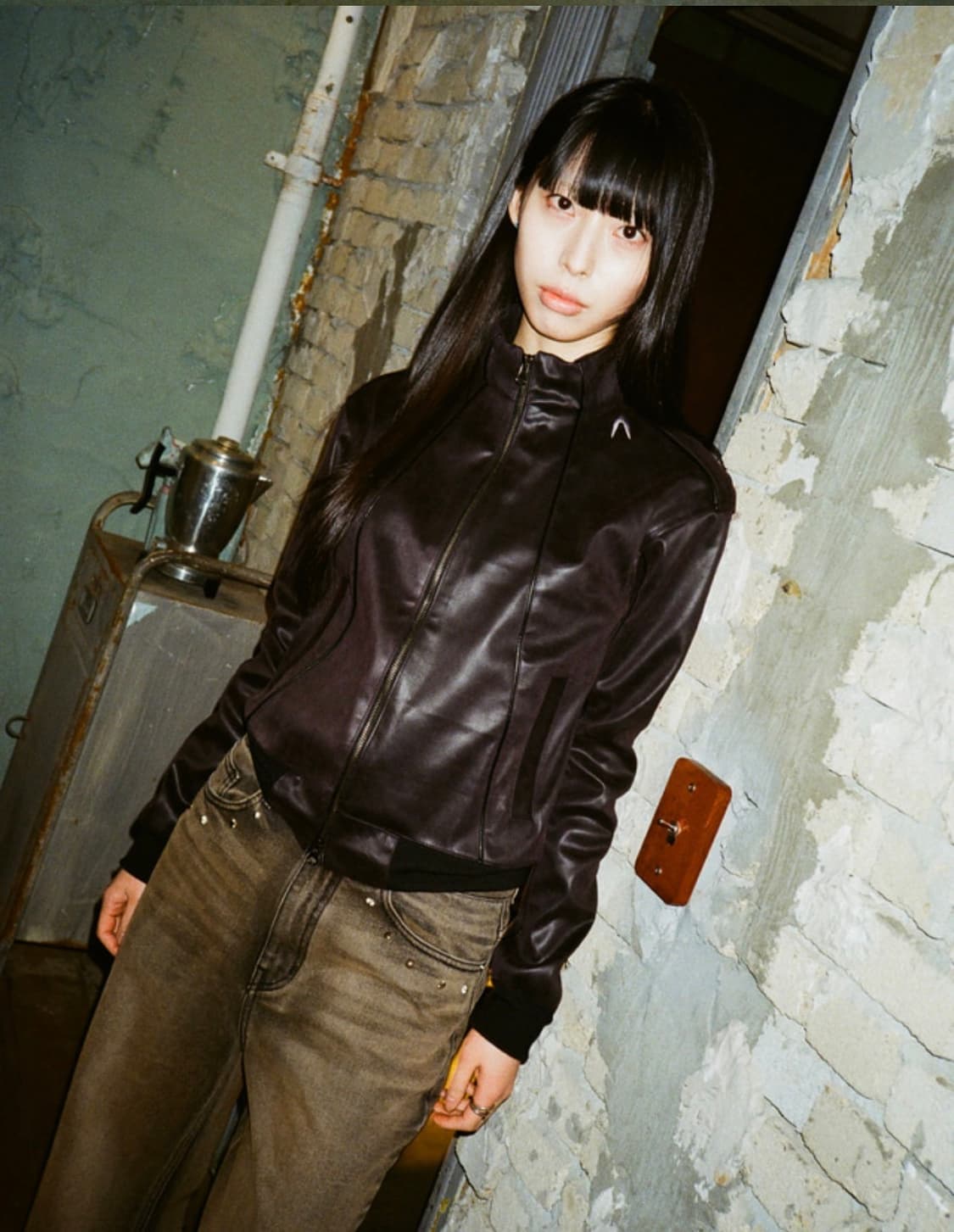 Aakam leather blouson 가죽자켓 1사이즈 상품이미지1