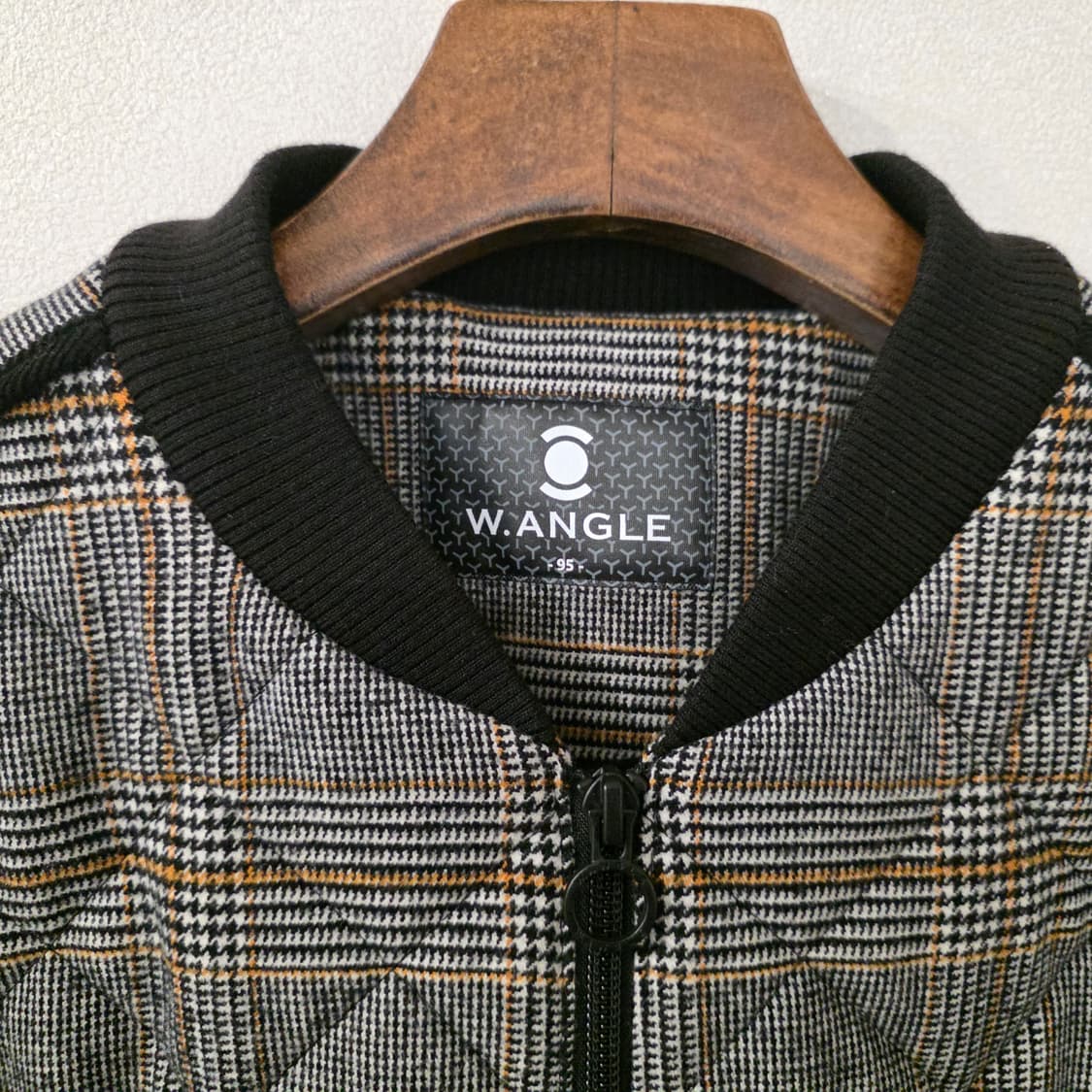 와이드앵글 여성 퀼팅 체크 자켓 55~55반 상품이미지4