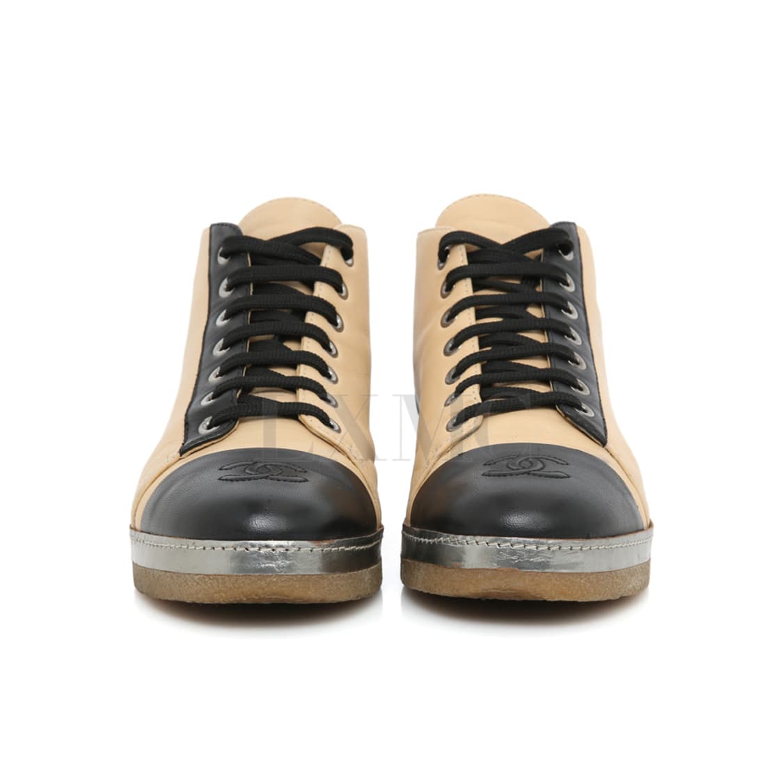 샤넬 블랙 베이지 슈즈 코코마크 깜봉 앵클부츠 G30362 상품이미지1