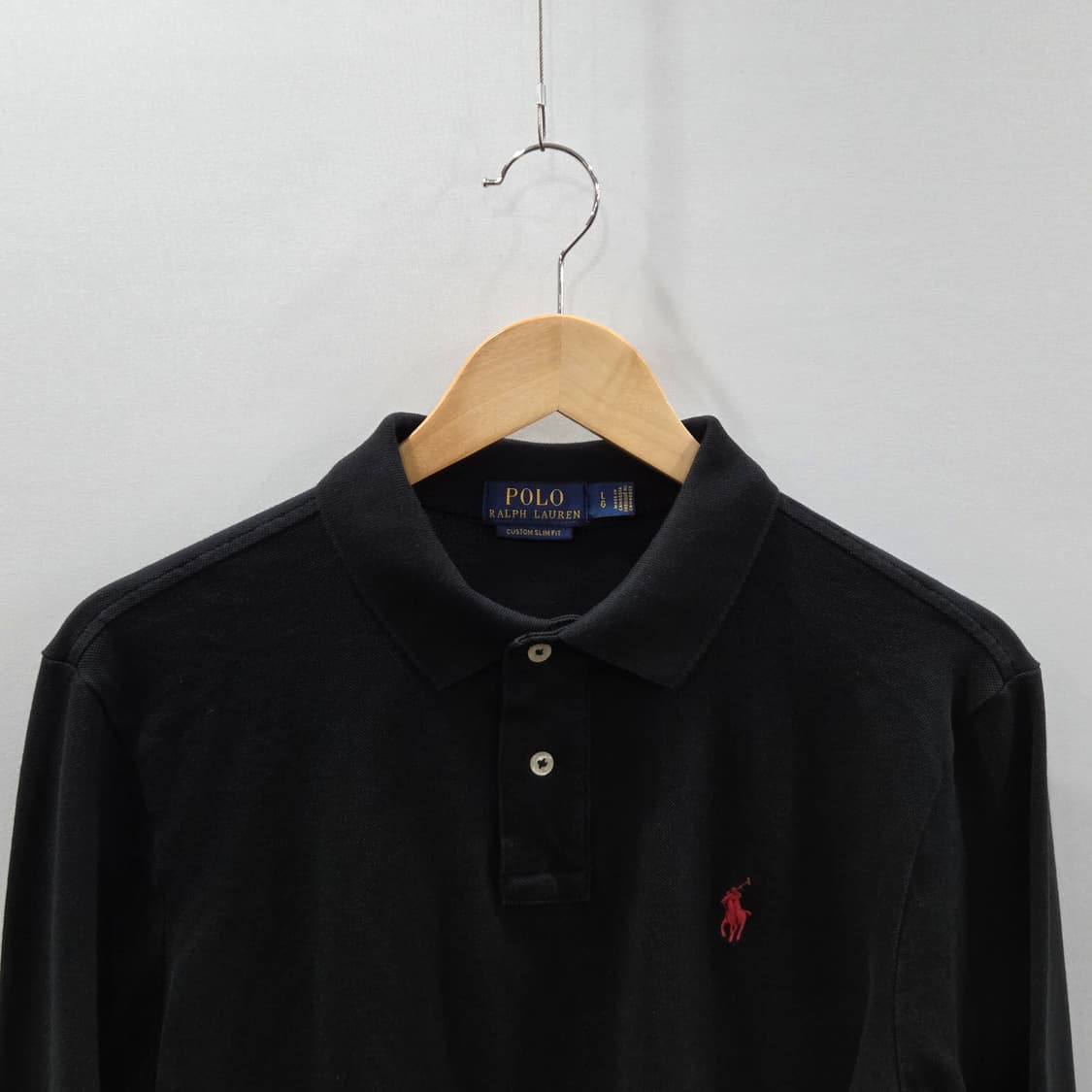 폴로랄프로렌 우먼 피케 카라 롱슬리브 블랙 L 상품이미지2