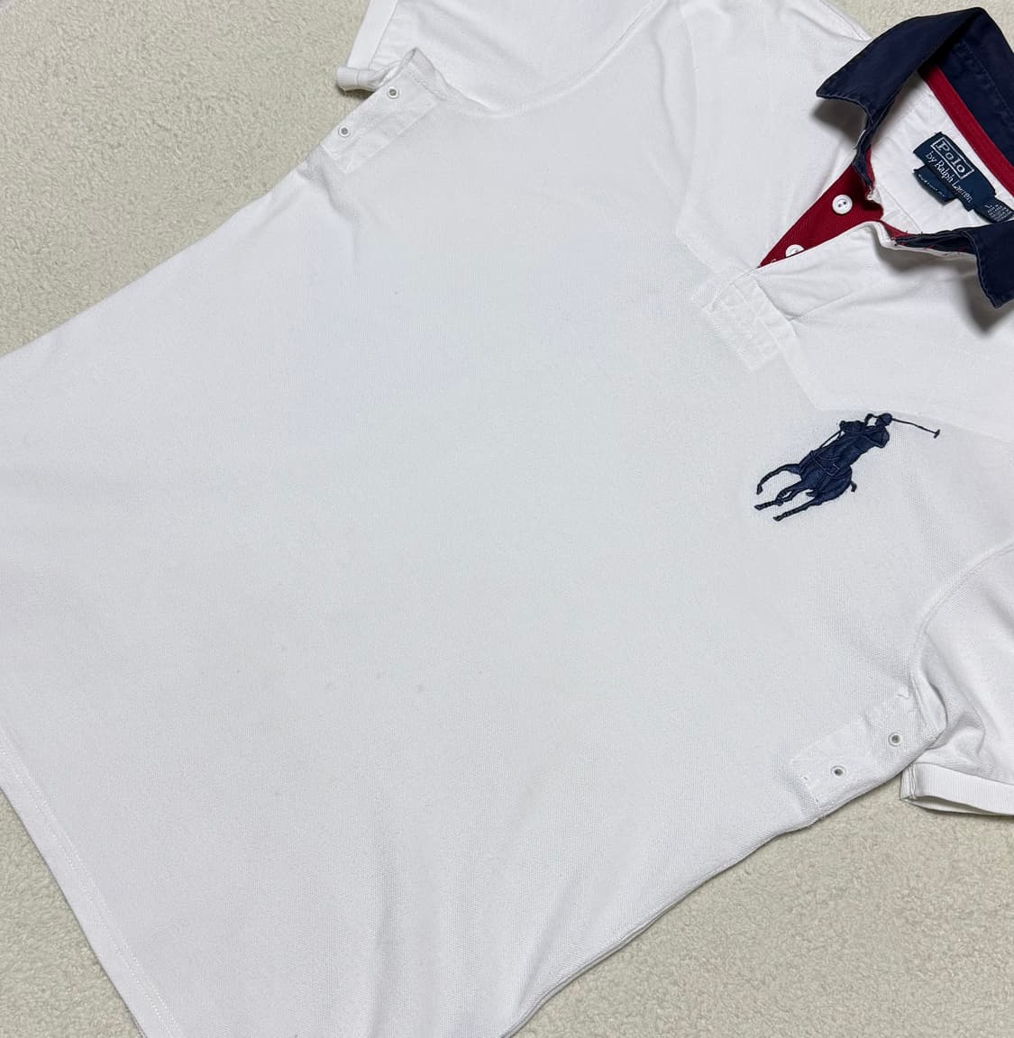 폴로 랄프로렌 빅포니 흰파 반팔 상품이미지3