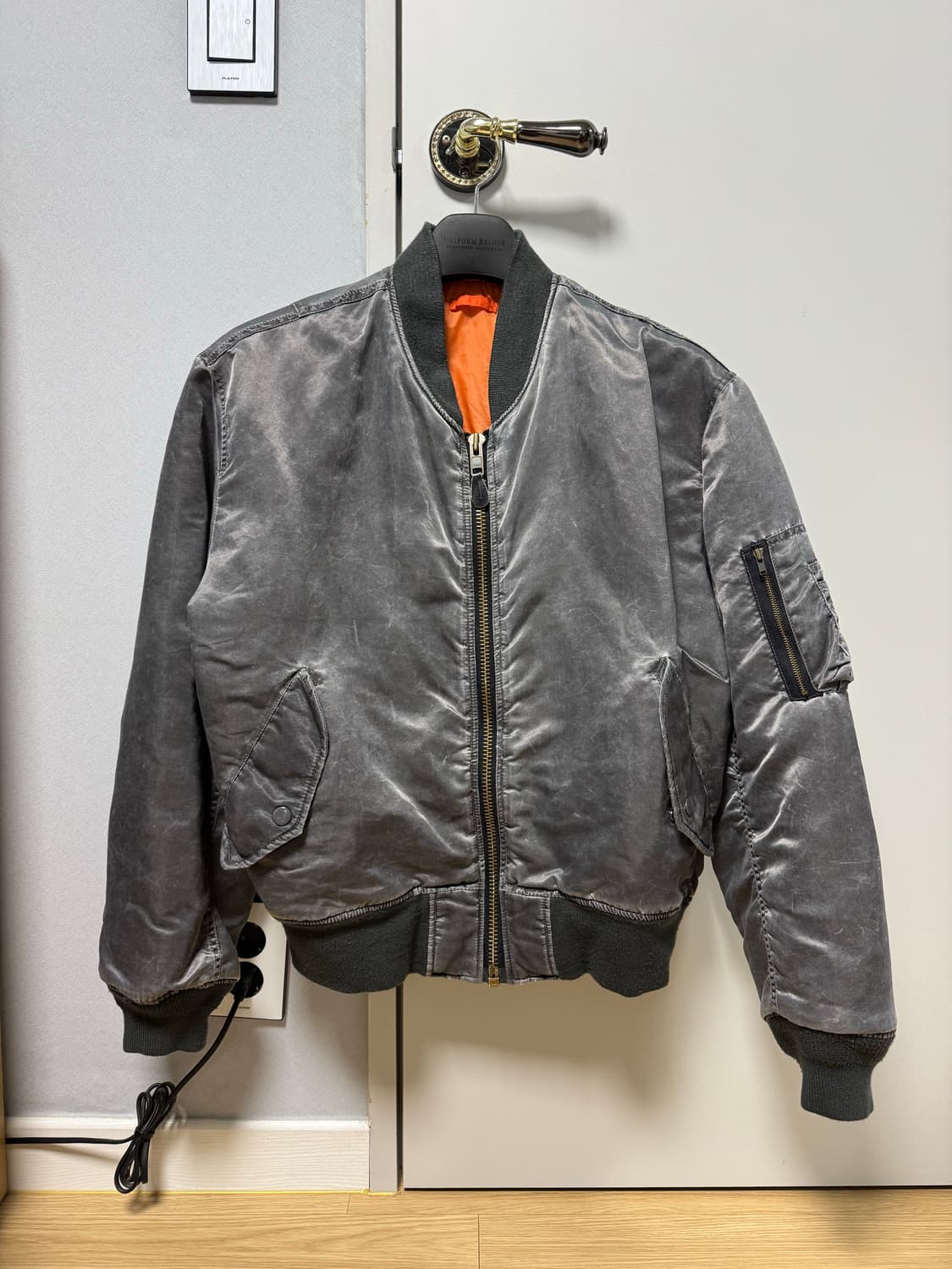 (M)00s MACHOPE MA-1 워시드 그레이 상품이미지1