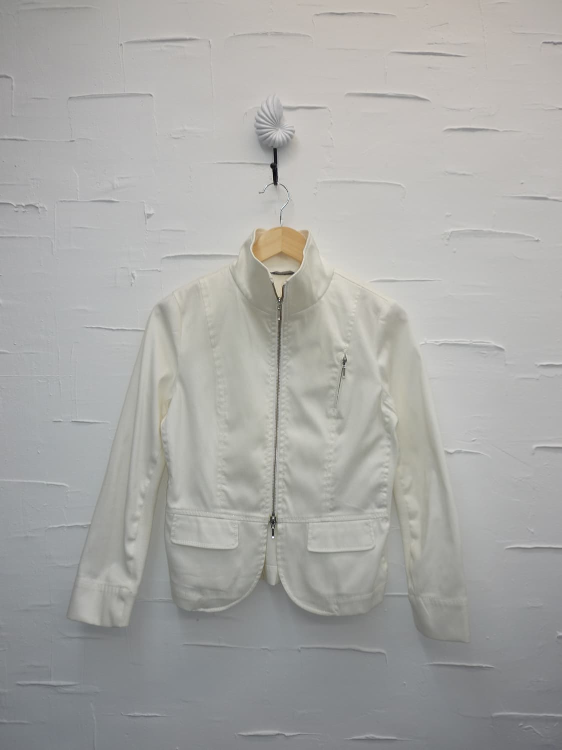 pure white zip-up 상품이미지3