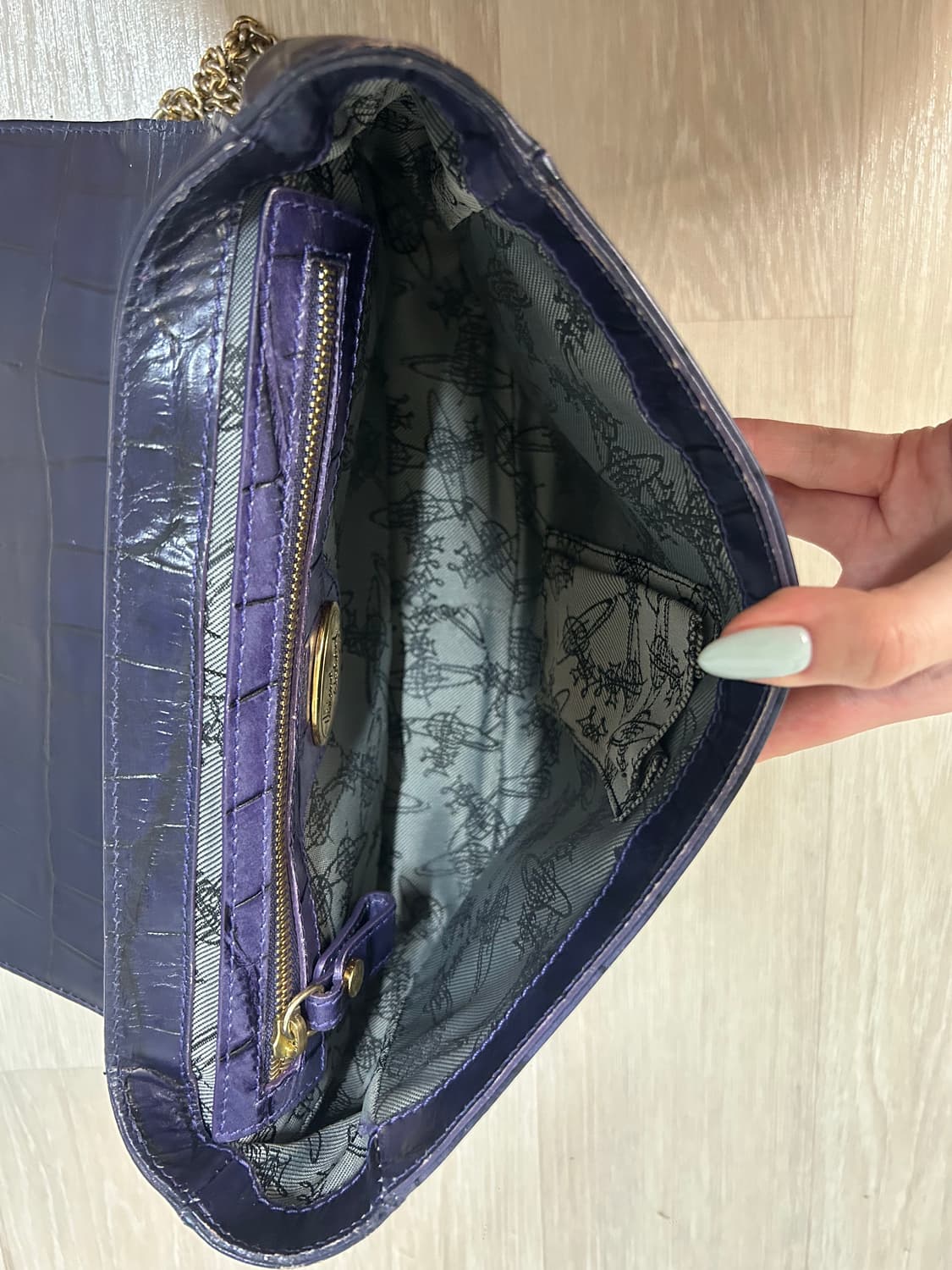 비비안웨스트우드 가방 네이비 체인백 상품이미지3