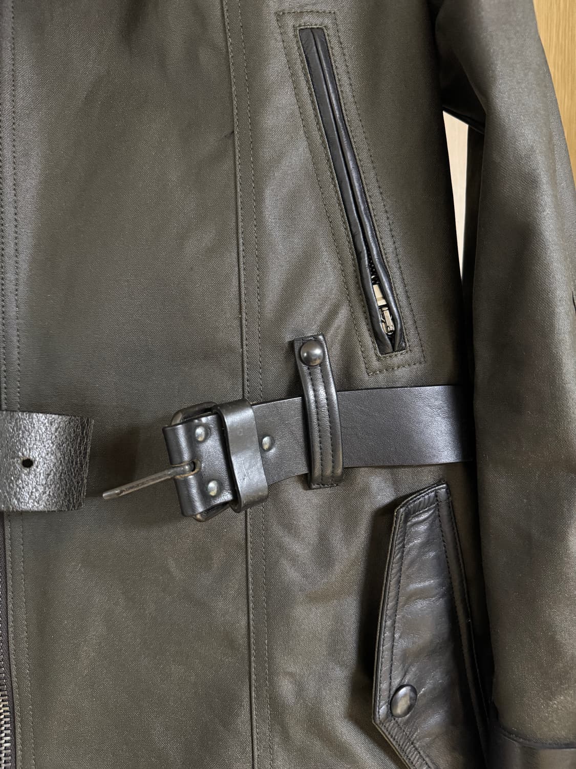 디젤 여성 왁스 자켓 레더 패치 xs 상품이미지3