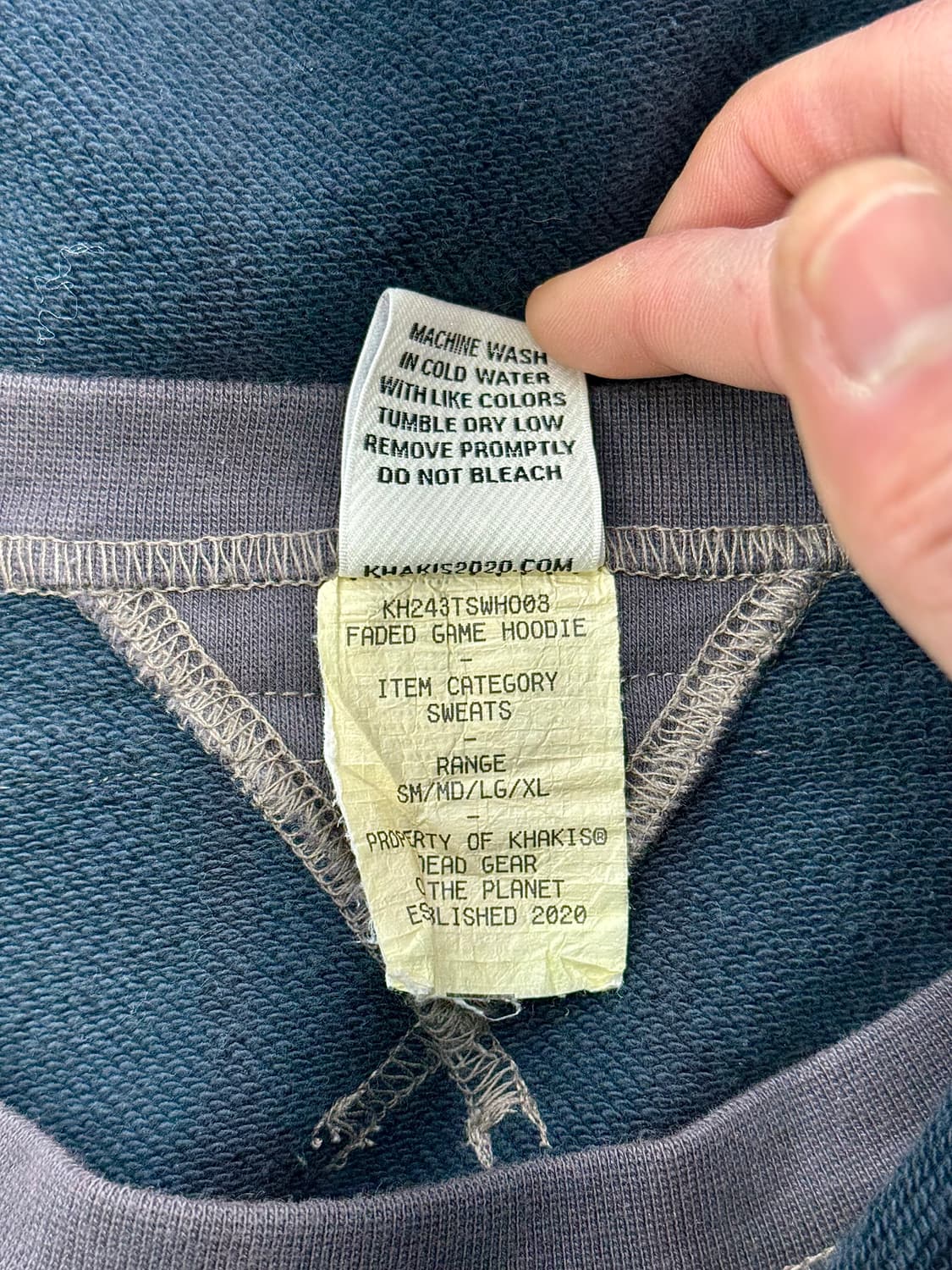 카키스 페이디드 게임 네이비 레이어 스웨트 후디 상품이미지8